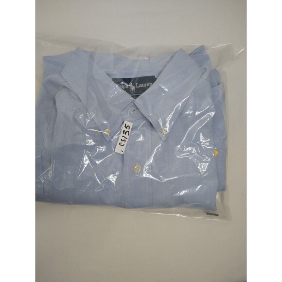 Ralph Lauren Polo Button Down Shirt Cotton Blue 16 1/2 33 Yarmouth Denim Preppy - Picture 11 of 11